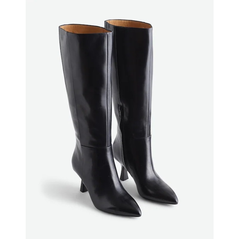 Madewell Women's The Justine Knee Boot With Extended Calf True Black Size 7 Nwob